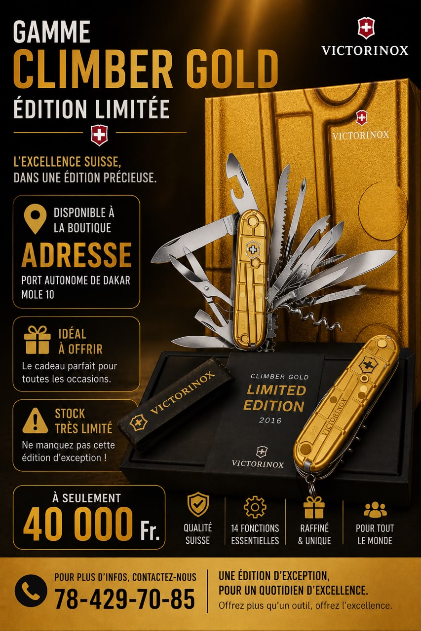 Victorinox Climber Gold Édition Limitée 2016 — 40 000 FCFA